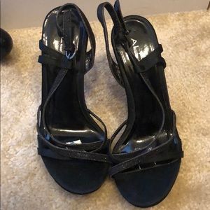 Aldo heels with black glitter